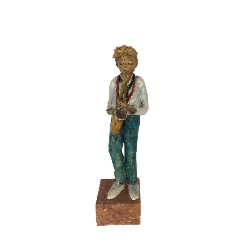 beeldje saxofonist voor